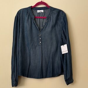 Bella Dahl Dark Blue Blouse…picture makes it look darker but it is lighter